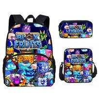 Blox Fruits Devil Fruit Square Front Bag, School Bag For Primary And Secondary School Students, Backpack For Men And Women, Youth Backpack pencil bag blue