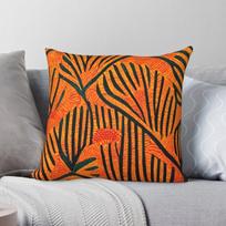 African Orange Tribal Ethnic Square Pillowcase Polyester Linen Velvet Printed Decor Pillow Case Sofa Seater Cushion Cover 18 30X30CM