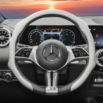 Tinka Mercedes-Benz perforuoto odinio vairo užvalkalui, neslystantis, sugeriantis prakaitą, pralaidus orui, integruotas apsauginis dėklas V g S a E C VA3 gray