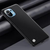 Luxury PU Leather Case For Xiaomi Mi 11 Mi11 Back Cover Silicone Shockproof Full Protection Phone Case For Xiaomi 11 5G Xiaomi11 For Xiaomi Mi 11 oranžinė