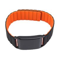 Magnetinis silikoninis laikrodžio dirželis, pakeitimas WHOOP 4.0 laikrodžiui, sporto sekimo juosta, minkštas, odai draugiškas, juodas oranžinis Gray Orange black