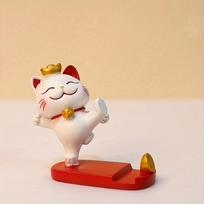 1pc Mobile Phone Tablet Holder Cute Cartoon Cat Stand Office Desk Ornament Suitable for Mobile Phones and Tablets B02 white