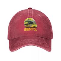 Ayrton Senna Helmet Racing Baseball Caps Vintage Distressed Washed Sun Cap Unisex Style Outdoor Workouts Hats Cap Adjustable&>8Y pink