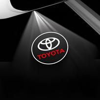 Toyota HD automobilio durų pasveikinimo šviesos LED projektoriaus lempos priedai Toyota Corolla Yaris Aygo Prius Camry Auris Avensis 4Runner black