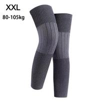 Thickened Winter Knee Pads Plus Velvet Knee Support Durable Leg Sleeves  Unisex Grey M(Hairless) gray