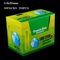 250pcs 50bag Chemical Luminous Glow Light Stick Night Fishing Float Sticks Dark Lights In Green Color Fishing Tackle Accessories 260319 green