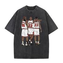 benber vintage Dennis Rodman Vintage Washed TShirt Men Women Cool Hip Hop Gothic Loose Casual   ONeck Highstreet Harajuku YK Fashion S