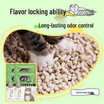 Jialezi Dust-Free Zeolite Pine Cat Litter, Quick-Drying Large Granules for Double-Layer Litter Boxes. Jialezi 4L Zeolite Cat Litter black