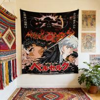 Berserk Anime Sieninė gobelenas Guts Griffith Tamsaus fantazijos meno dekoras Sieninė puošmena miegamajam svetainei namams 100X150CM