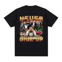 Casino Game Never Give Up Graphic T-shirt S black
