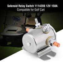 Nuolatinio veikimo solenoidinis relinis jungiklis 12V 150A vežimėliui 1114208 1114218 67‑702 juoda
