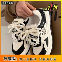 Spring panda black and white ugly cute children platform versatile casual student board shoes sports shoes 35 juoda