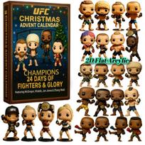 2D Plokštis Akrilinis Ultimate Fighting Champion Advento Kalendorius, su UFC 24 Legendomis ir Čempionais, Dovanos UFC Gerbėjams žalia