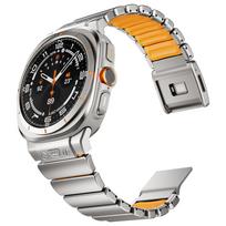 Vyriška nerūdijančio plieno apyrankė Samsung Galaxy Watch Ultra 2025, be tarpų, metalinė guminė apyrankė Samsung Galaxy Watch Ultra 47mm 2024 Galaxy Ultra (2025)