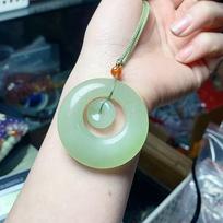 Interlocking Dongling Jade Pendant Necklace for Men and Women gray
