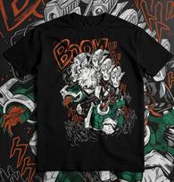 My Hero Academia Bakugo Katsuki Explosion Combat Manga Oversized Anime Streetwear Unisex Casual Black T-Shirt 4XL black