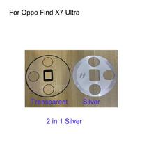For Oppo Find X7 Ultra Replacement Back Rear Camera Lens Glass For Oppo Find X 7 Ultra Glass lens Parts 2 in 1 silver gray