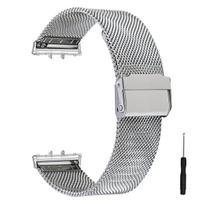 Metal Strap For Samsung Galaxy Fit 3 SM-R390 Stainless Steel Watchband Breathable Bracelet Correa For Samsung Galaxy Fit3 Band For Galaxy Fit 3 sidabras