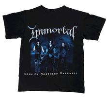 Vintažiniai Immortal Grupės Sūnus Šiaurės Tamsos Marškinėliai Juodi Marškinėliai S5XL Unisex Marškinėliai L įvairiaspalvis