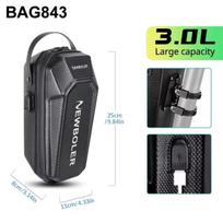 NEWBOLER 3L/5L Electric Scooter Front Bag  With USB Port Waterproof EVA Hard Shell Bag Bicycle Carry Bag Storage Accessories BAG843-5L gray