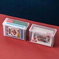 Skaidrios plastikinės dėžutės Žaidimų kortelių konteineris Pp laikymo dėklas Pakavimas Pokerio žaidimų kortelių dėžutė stalo žaidimams white