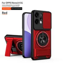 For Oppo Reno 14 Case OPPO Reno14 Pro 5G Cover Phone Case Magsafe Magnetic Fold Holder Military Armor Camera Protection Cover OPPO Reno14 black