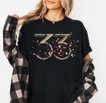 Clair Obscur Expedition 33 Shirt Distressed Gold Petal Graphic Gamer Tee XL black