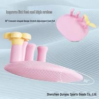 Foot Sole Exerciser & Calf Trainer for Hallux Valgus Correction and Beautiful Legs Purple Pair white