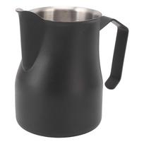 Milk Pitcher Cup 304 Stainless Steel Spout Mouth Scale Coffee Latte Pitcher Cup for Work Office Matte Black 350ml black