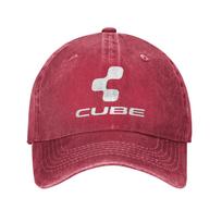 Cube Cycling Mtb Mountain Bike Denim Cap Casual Baseball Caps Adjustable Hat Summer Unisex Baseball Hats One Size pink