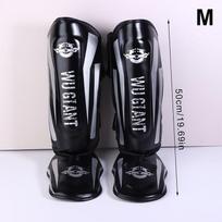 1 pora kikbokso bokso blauzdų apsaugų pagalvėlių Muay Thai kovos menai Sanda Wushu kojų apsauga Taekwondo Mma kovos kulkšnių apsaugos M juoda