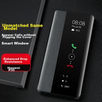 Telefono dėklas, skirtas Huawei P30 Pro, HUAWEI P30 Pro atverčiamas dėklas su Smart View langu, Miego/Žadinimo funkcija, Pilna apsauga, Atsparus smūgiams, Odinis dėklas