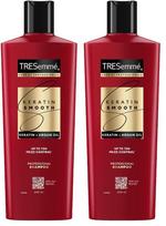 TRESemmé Keratin Smooth Šampūnas 340 ml|| Su keratinu ir argano aliejumi tiesesniems|| Žvilgesiems plaukams - Maitina sausus plaukus & Kontroliuoja šiaušimąsi|| Vyrams & beige