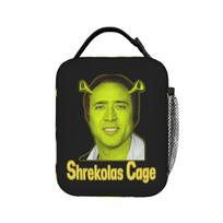 Shreks Collage Insulated Lunch Bags High Capacity  Reusable Cooler Bag Lunch Box Tote Office  Picnic Men Women One Size black