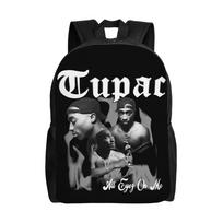 Populiarus reperis 2pac Kuprinė vyrams moterims Šauni vidurinės mokyklos žygio kelioninė dienos kuprinė Tupac koledžo drobės krepšiai Dovana black