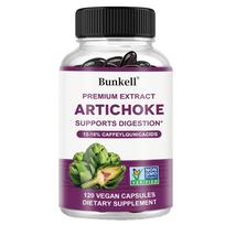 Articho lapų ekstraktas Veganinės kapsulės 600mg, su pieno usurų ekstraktu, 120 kapsulių Maisto papildas 120 Capsules