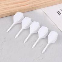 5/10Pcs Standard Shape Integrated Dart Flights And Shafts 2Ba Screw In-One Dart Flight Integrated Dart Shaft And Flights White 5pcs white