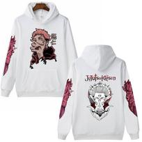 Jujutsu Kaisen Unisex Anime Hoodie Pullovers Tops Autumn Winter Fleece Streetwear Tops 3XL red