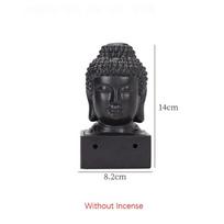 Ceramic Incense Burner Buddha Head Incense Burner Incense Holder Indoor Incense Burner Ornament gray