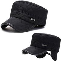 Žieminiai paminkštinti ausinės, ausinės žygiams, žvejybai ir golfui padded hat (black) black