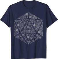 Dungeons and Dragons Celestial D20 T-Shirt S gray
