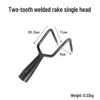 Multi-Tooth Welded Nail Rake: Agricultural Tool for Soil Turning, Loosening, Grass Removal, Weeding, and Leveling. gray