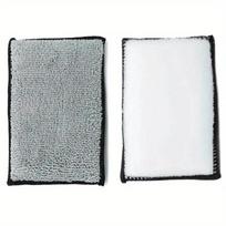 2/12pcs Soft Double Side Microfiber Scrubbing Sponge Car Leather Cleaning Microfiber Towel Wax Sponge Auto Detailing Tools gray