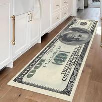 100 Dollar Bill Runner Rug Modern Creative Home Decor Hallway Carpet Soft Non-slip Floor Mat for Corridor Living Room Bedroom 40X120CM