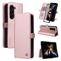 Magnetinis atverčiamas dėklas-piniginė, skirtas Samsung Galaxy Z Fold 7 6 | Itin plonas dizainas, prabangus dėklas, skirtas Samsung Galaxy Z Fold 5 4 3 Galaxy Z Fold4 gray