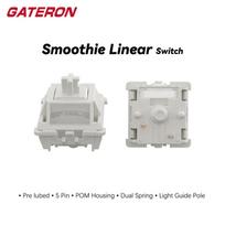 Gateron Smoothie Switch Linear Pre lubed 5 Pin POM Dual Spring With Light Guide Pole DIY For Mechanical Keyboard Switches 10PCS