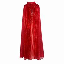 Vintažinis Blizgus Sequin Apsiaustas Fantazijos Blizgus Apsiaustas Mados Helovino Cosplay Chalatas Moterims rožinė raudona spalva