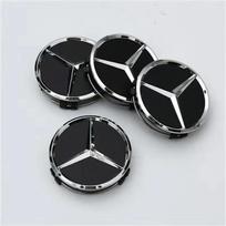 Automobilio rato centrinis logotipas, ratlankio dangtelis 4 vnt. 75 mm, skirtas Mercedes Benz AMG W204 C218 A207 C117 CLA CLS E klasės W212 S212 X166 W176 W205 W246 YS5 gray