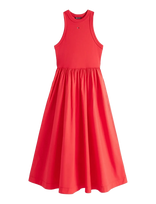 Tommy Jeans - Tjw Rib Poplin Tank Dress Ext - Ilga suknelė - Raudona