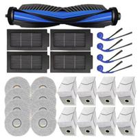 A65T-Replacement Parts Set(25PCS) For Ecovacs Deebot T30C Omni/T30C Pro Omni- Vacuum Brush Filter Dust Bag Mop Cloth Included black